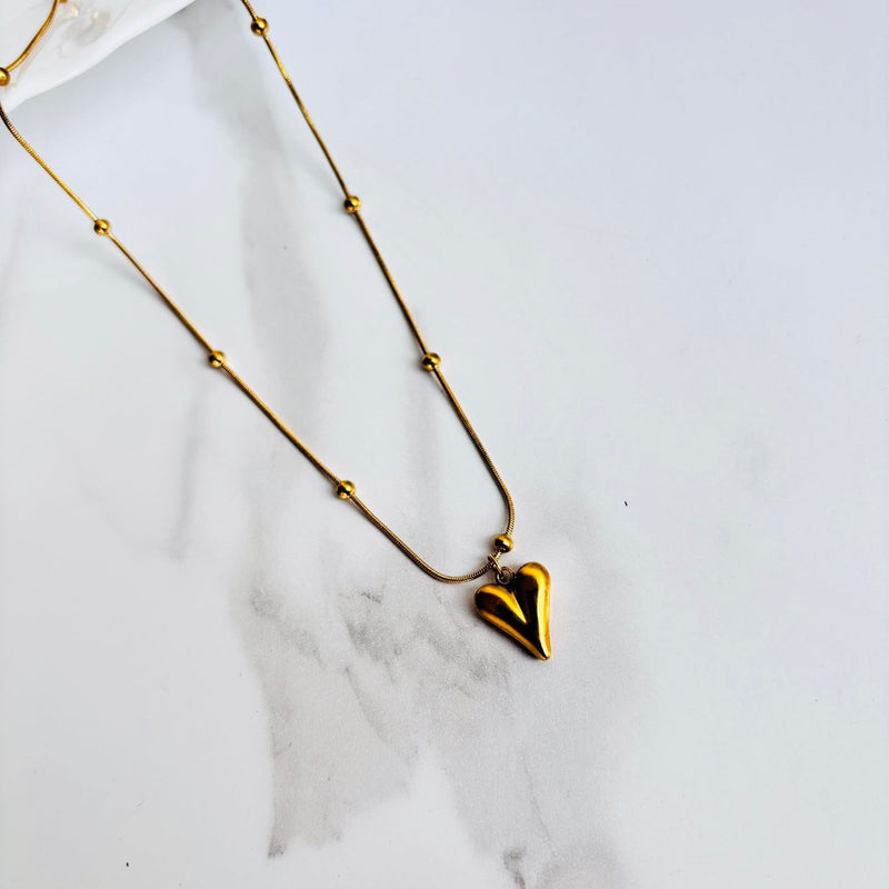 Minimalist Gold Heart Pendant Necklace | Necklace for Women