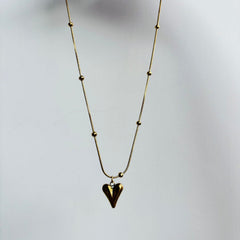 Minimalist Gold Heart Pendant Necklace | Necklace for Women