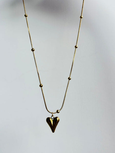 Minimalist Gold Heart Pendant Necklace | Necklace for Women